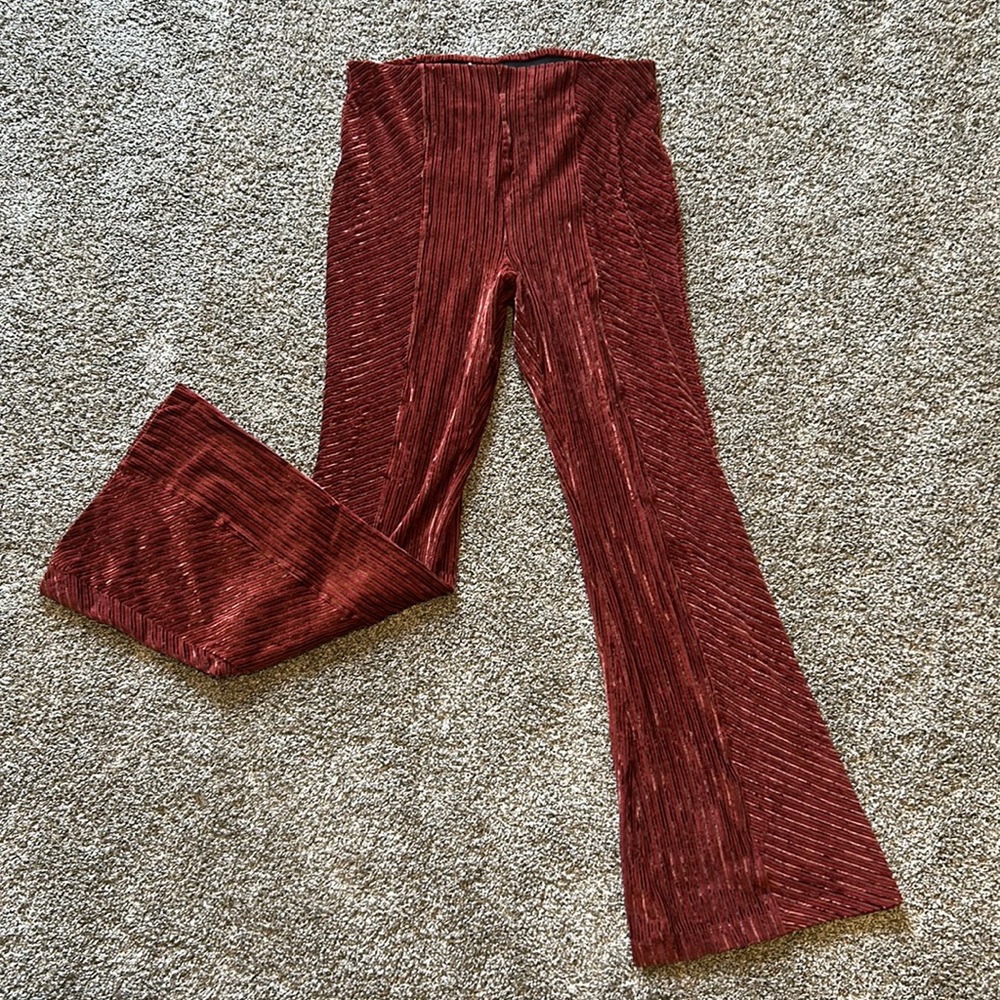 Free People Velvet flare pant